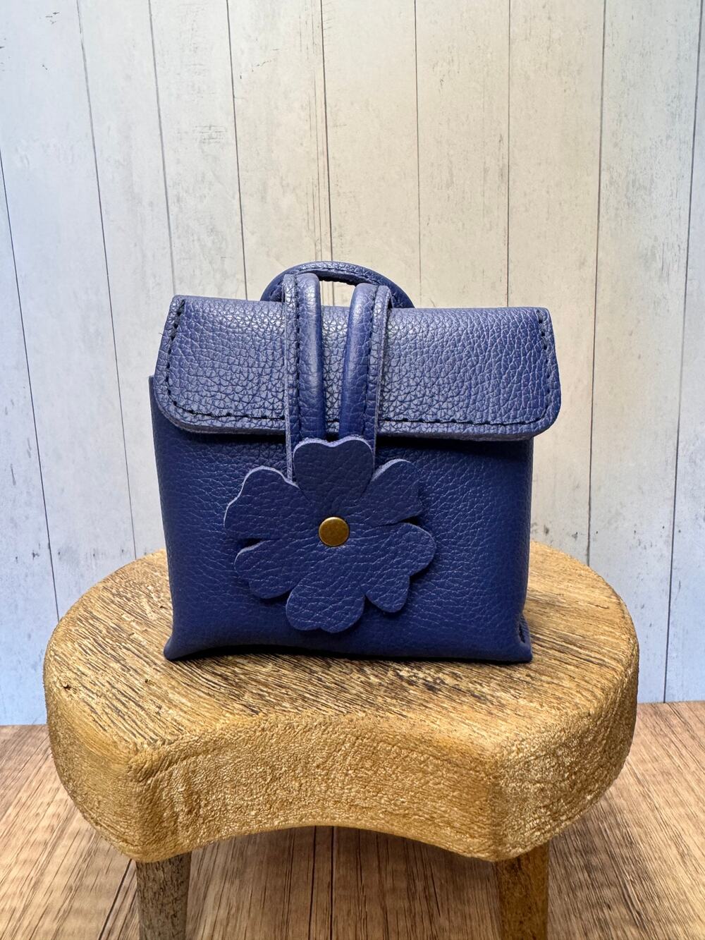 Portland Leather Blooming Wristlet Purse MOLINO BLUE Wristlet FAST SHIP Blue Bag